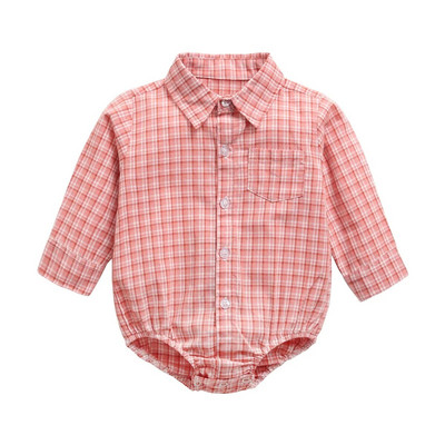 Sanlutozi ruuduline puuvillane beebipoiste bodid pikkade varrukatega beebiriided moodne vastsündinud body poisile