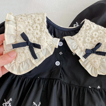 Бебешки дрехи за момичета Есен Пролет Бебешки гащеризон за момичета Памучни бодита с дълъг ръкав и бродерия за новородени момичета