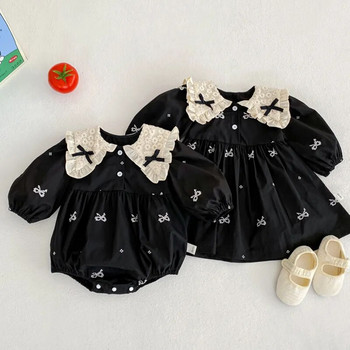 Βρεφικά ρούχα φθινοπωρινή άνοιξη Βρεφική φόρμα για κοριτσάκια μακρυμάνικα βαμβακερά κεντήματα νεογέννητα κορμάκια για κοριτσάκια