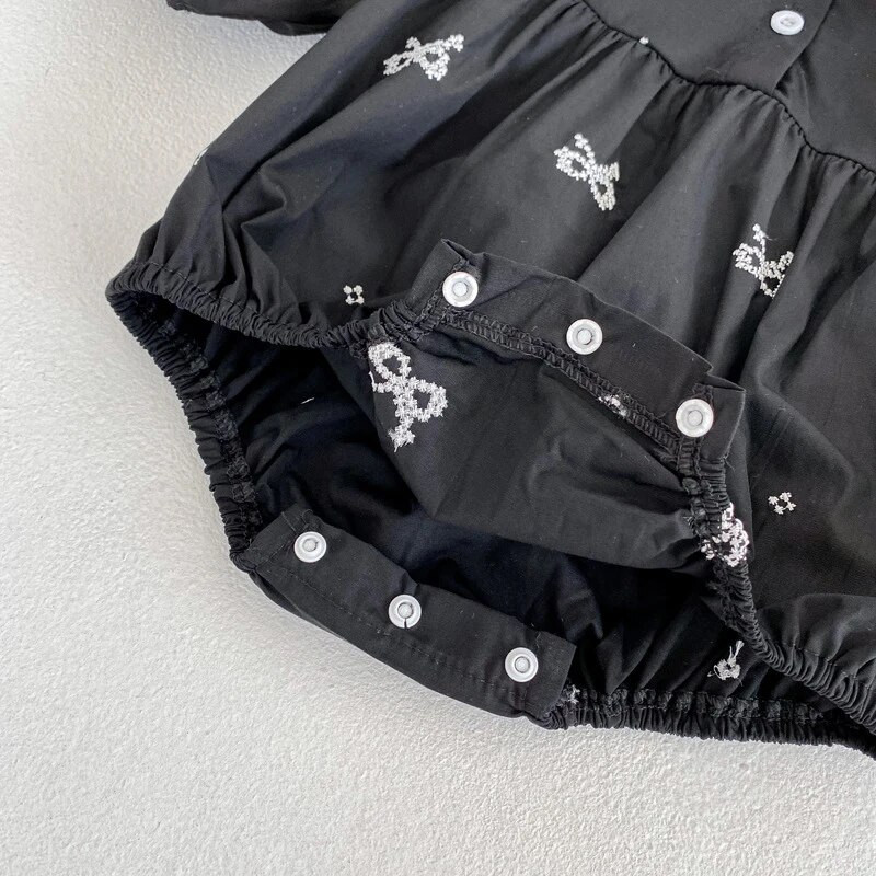 Tüdrukute rõivad Sügiskevadine väikelaste beebitüdrukute kombinesoon pikkade varrukatega puuvillased tikandid vastsündinud beebide tüdrukute bodid