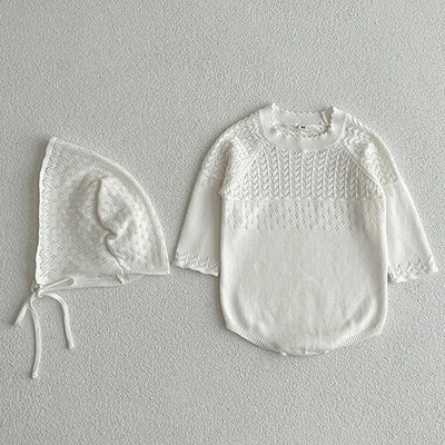 Φθινοπωρινά ανοιξιάτικα ρούχα για κοριτσάκι Κορεάτικο στυλ αναρρίχησης μακρυμάνικο πλέξιμο με κούφιο κούφωμα νήπιο κοριτσάκι πλέξιμο