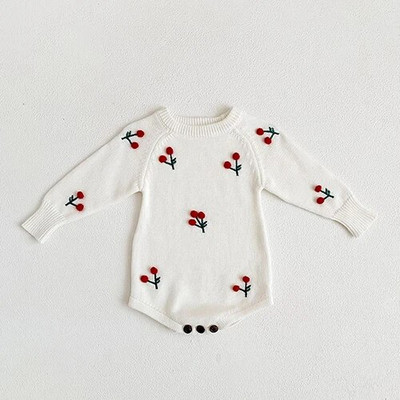 Φθινοπωρινά ανοιξιάτικα ρούχα για κοριτσάκι Κορεάτικο στυλ αναρρίχησης μακρυμάνικο πλέξιμο με κούφιο κούφωμα νήπιο κοριτσάκι πλέξιμο