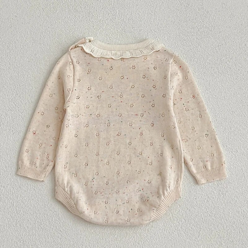 Φθινοπωρινά ανοιξιάτικα ρούχα για κοριτσάκι Κορεάτικο στυλ αναρρίχησης μακρυμάνικο πλέξιμο με κούφιο κούφωμα νήπιο κοριτσάκι πλέξιμο