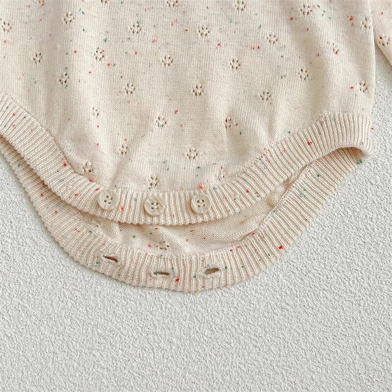 Φθινοπωρινά ανοιξιάτικα ρούχα για κοριτσάκι Κορεάτικο στυλ αναρρίχησης μακρυμάνικο πλέξιμο με κούφιο κούφωμα νήπιο κοριτσάκι πλέξιμο