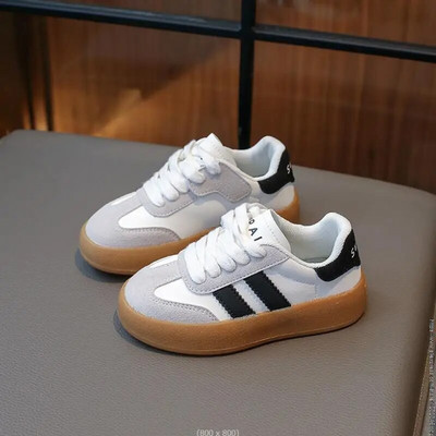 Rudens ziemas izmērs 23-36 Bērnu kedas Lielas meitenes zēnu kedas Vieglas bērnu ikdienišķas plakanas kedas Bērnu apavi mazuļiem