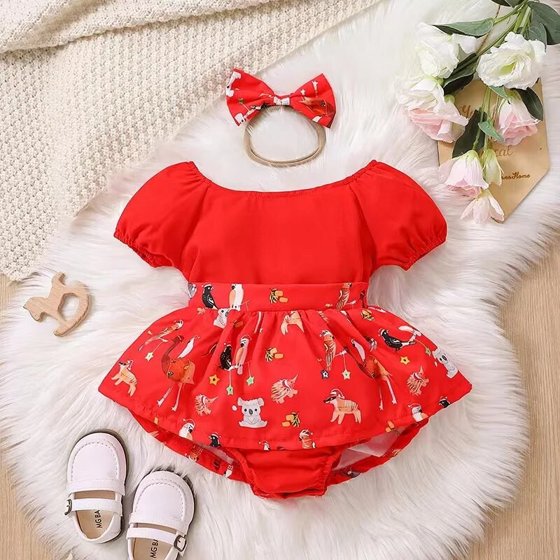 Vasaras jaundzimušo, mazuļu bērni, meiteņu apģērbi, modes kokvilna, mīksta ziemassvētku rombiņa tērpi, bērnu krekls + galvassegas