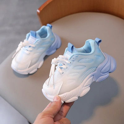 Bērnu kedas zēniem meitenēm skriešanas tenisam elpojošs sieta ikdienišķas kedas meitenēm sporta apavi Rudens šņorējamas plakanas mazuļu apavi