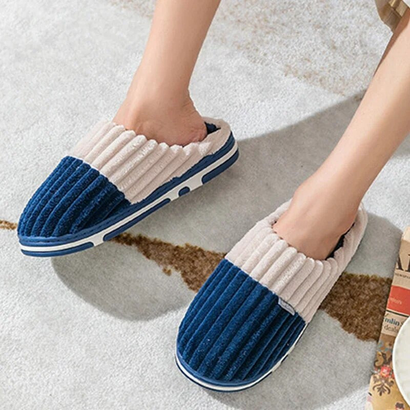 2023. gada jauna mode ziemas mīksta zole, vīriešu iekštelpu grīda, neslīdoši slidkalniņi Guļamistaba, silti plīša čības vīriešu mājas ikdienas kokvilnas apavi