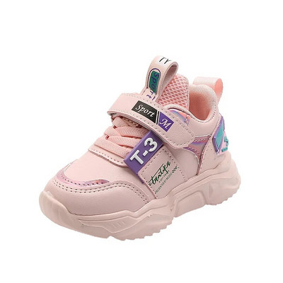 Izmērs 21-30 jauni zēni, meitenes, ādas sporta apavi skriešanai bērniem balti apavi Modes bērniem, mīksta apakša mazuļu apavi čības