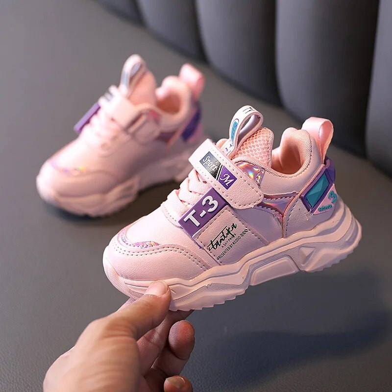 Izmērs 21-30 jauni zēni, meitenes, ādas sporta apavi skriešanai bērniem balti apavi Modes bērniem, mīksta apakša mazuļu apavi čības