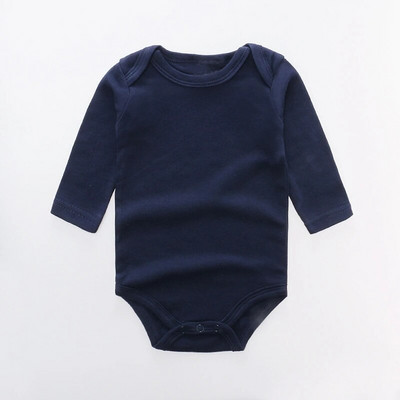 Βρεφικά Ρούχα Μονόχρωμα Αγόρια για κορίτσια Romper Νεογέννητο μακρυμάνικο 100% βαμβακερή φόρμα Bebe Spring Classic Clothes Tops Tees