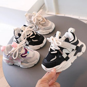 Modes, krusteniski sasietas sieta, elpojošas zēnu kedas, bērnu sporta apavi Jauni 2024. gada pavasara rudens, bērnu, meiteņu āra skriešanas apavi