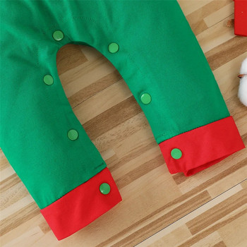 Prowow Дрехи на Дядо Коледа за новородени Бебешки коледни костюми Бебешки гащеризони с дълъг ръкав Детско облекло за малки момчета