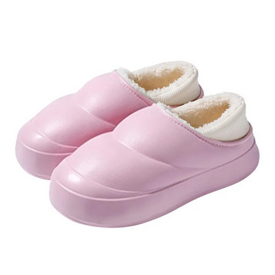 Sākums Iekštelpu plīša kurpes Sievietēm Ziemas Siltas Ūdensnecaurlaidīgas Kažokādas Čības Modes Vīrietis Biezas Mīkstas Eva Soled Pāris Kokvilnas Apavi