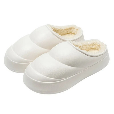 Sākums Iekštelpu plīša kurpes Sievietēm Ziemas Siltas Ūdensnecaurlaidīgas Kažokādas Čības Modes Vīrietis Biezas Mīkstas Eva Soled Pāris Kokvilnas Apavi