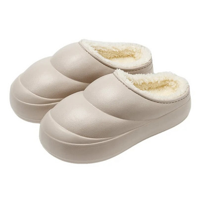 Sākums Iekštelpu plīša kurpes Sievietēm Ziemas Siltas Ūdensnecaurlaidīgas Kažokādas Čības Modes Vīrietis Biezas Mīkstas Eva Soled Pāris Kokvilnas Apavi