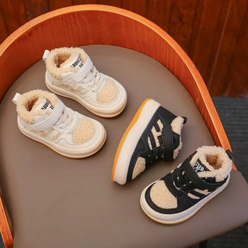 Νέα 2024 βαμβακερά παπούτσια Παιδικά βελούδινα παχύρρευστα αντιολισθητικά παπούτσια για αγόρια για κορίτσια Ζεστά αθλητικά παπούτσια για μωρά Απαλή άνεση Χειμερινά αθλητικά παπούτσια για παιδιά