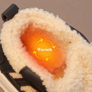 Нови 2024 памучни обувки Детски плюшени удебелени неплъзгащи се обувки Момчета Момичета Топли спортни обувки Бебешки меки комфортни зимни маратонки Детски