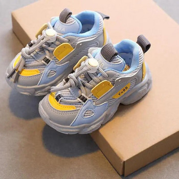 Нови 2024 г. Размер 23-36 Бебешки обувки за малки деца за момчета Момичета Дишащи мрежести малки детски ежедневни маратонки Неплъзгащи се детски спортни обувки