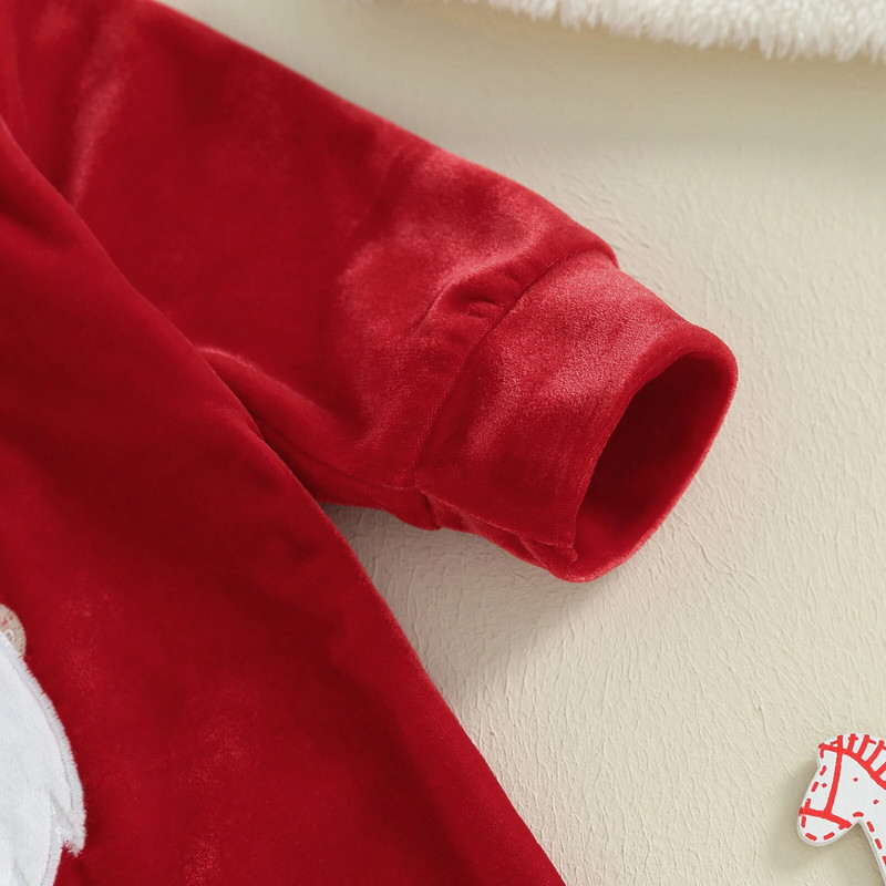 Újszülött baba karácsonyi nadrág gyerekeknek ruhák hosszú ujjú Mikulás lábbeli kombiné sapkával 2 részes ruha fiúknak lányoknak