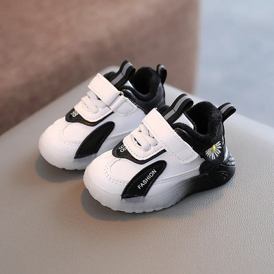 Bērnu sporta apavi zēniem, meitenes, modes apavi mazuļiem bērniem Jauni 2024. gada apavi ar mīkstu apakšu, neslīdoši plīša kedas