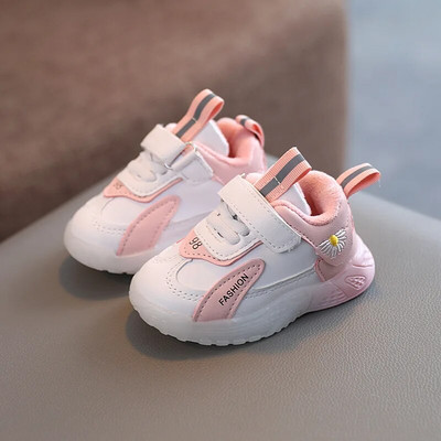 Bērnu sporta apavi zēniem, meitenes, modes apavi mazuļiem bērniem Jauni 2024. gada apavi ar mīkstu apakšu, neslīdoši plīša kedas