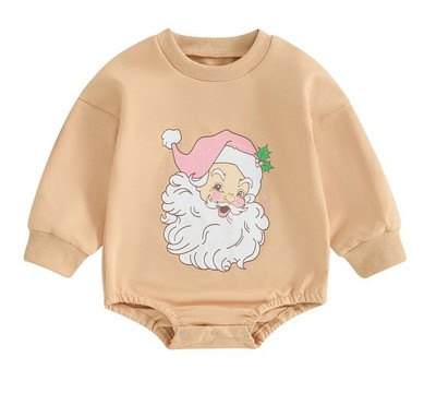 Mazuļu zēnu meitenes džemperis Lielizmēra ar garām piedurknēm kokvilnas bodijs rotaļu tērpi bērnu Ziemassvētku apģērbi apģērbs