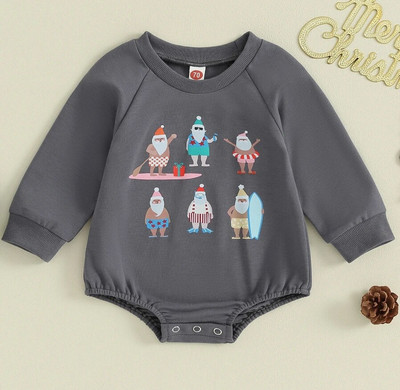 Mazuļu zēnu meitenes džemperis Lielizmēra ar garām piedurknēm kokvilnas bodijs rotaļu tērpi bērnu Ziemassvētku apģērbi apģērbs