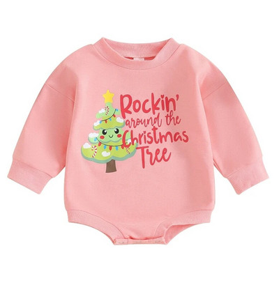 Mazuļu zēnu meitenes džemperis Lielizmēra ar garām piedurknēm kokvilnas bodijs rotaļu tērpi bērnu Ziemassvētku apģērbi apģērbs