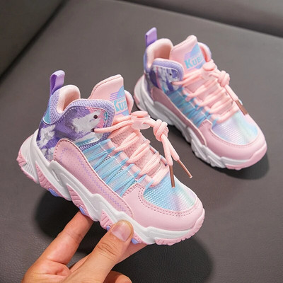 Zīmolu Bērnu kedas Skriešanas apavi Sporta apavi zēniem Meitenēm Viegli neslīdoši Tenis Ādas Elpojoši Bērnu Apavi pastaigu apavi