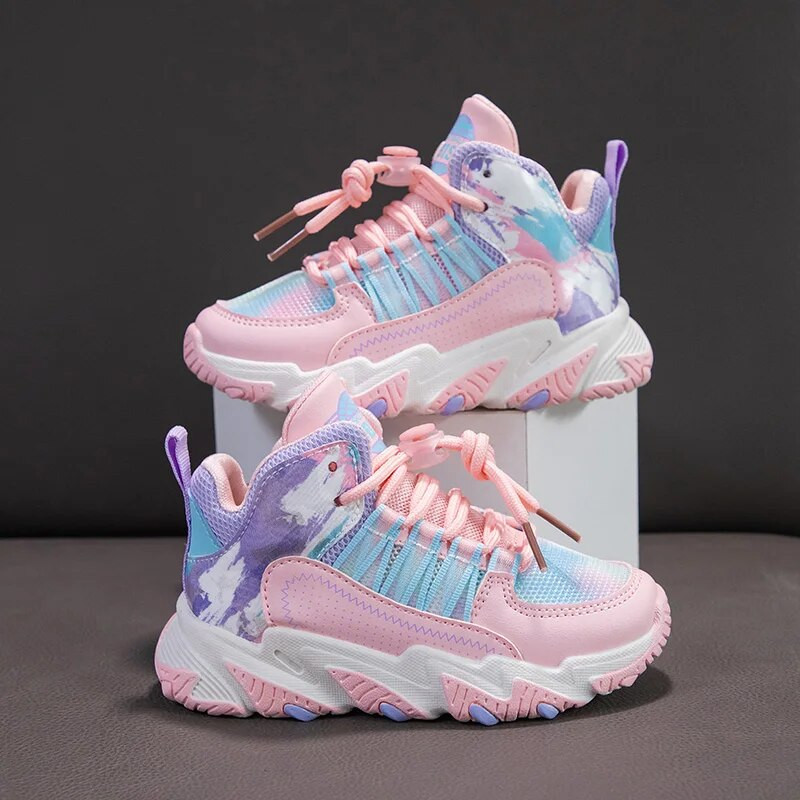 Zīmolu Bērnu kedas Skriešanas apavi Sporta apavi zēniem Meitenēm Viegli neslīdoši Tenis Ādas Elpojoši Bērnu Apavi pastaigu apavi