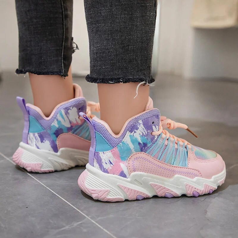 Zīmolu Bērnu kedas Skriešanas apavi Sporta apavi zēniem Meitenēm Viegli neslīdoši Tenis Ādas Elpojoši Bērnu Apavi pastaigu apavi