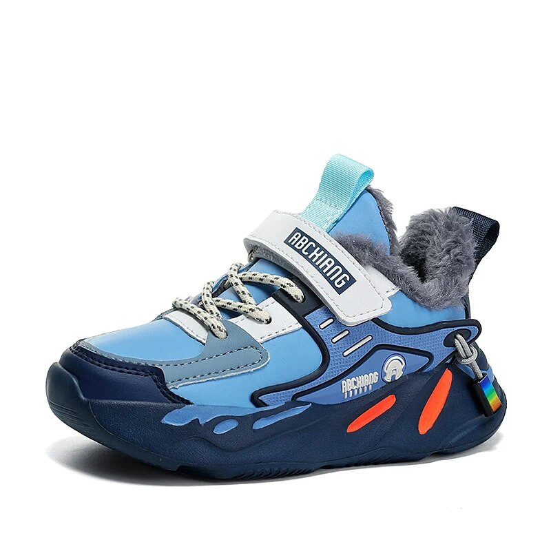 Ziemas bērnu apavi zēniem kedas Jauns luksusa dizains teniss bērnu sneaker platforma plīša sporta apavi zēniem vecumā no 4 līdz 12 gadiem