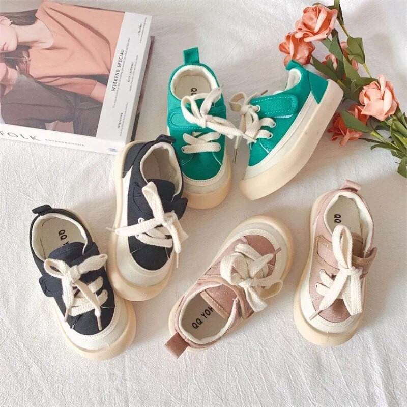 Παιδικά παπούτσια με κορδόνια Καμβά αθλητικά παπούτσια για κορίτσια Αγόρια που αναπνέουν Παπούτσια για νήπια Αθλητικά παπούτσια 2024 Παιδικά παπούτσια για τρέξιμο Casual Μέγεθος 21-32