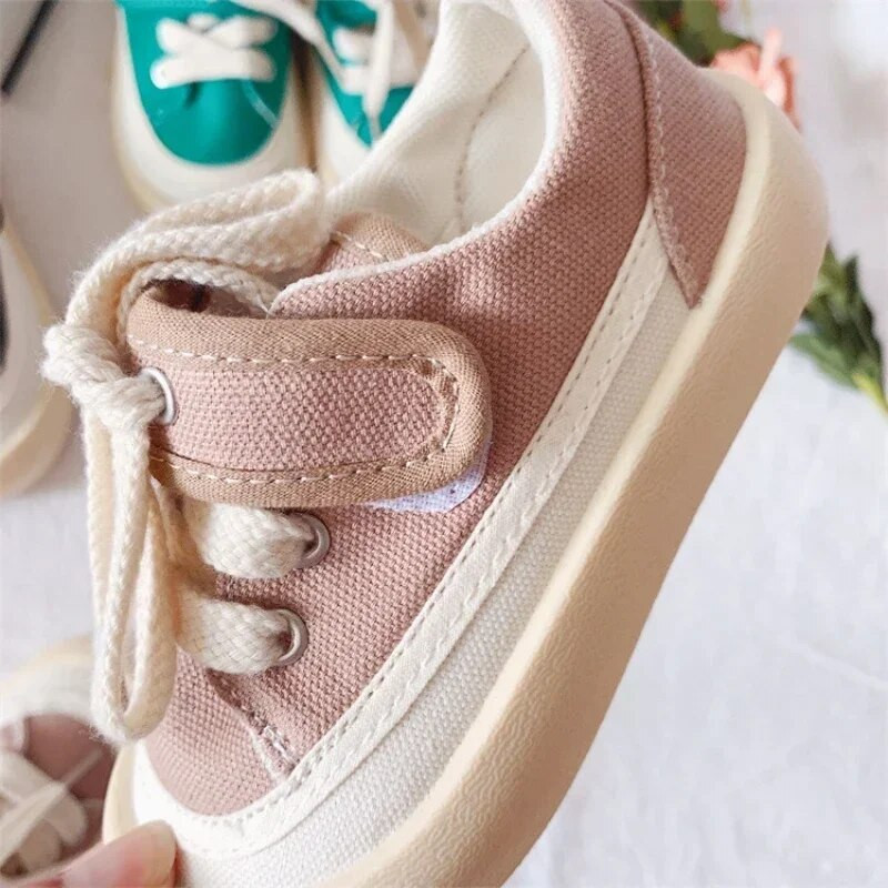 Παιδικά παπούτσια με κορδόνια Καμβά αθλητικά παπούτσια για κορίτσια Αγόρια που αναπνέουν Παπούτσια για νήπια Αθλητικά παπούτσια 2024 Παιδικά παπούτσια για τρέξιμο Casual Μέγεθος 21-32