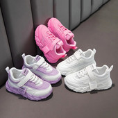 Jauni bērnu sporta apavi Bērnu sieta elpojošas modes kedas Ikdienas skriešanas apavi zēniem, meitenēm 2024. gada gaisa neslīdoši mīkstie apavi