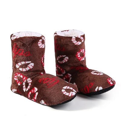 Mn Dropshipping Γυναικείες παντόφλες Χειμερινές βελούδινες χριστουγεννιάτικες παντόφλες Παπούτσια δαπέδου Γυναικεία παντόφλα σπιτιού Εσωτερικές κάλτσες Παπούτσια Γυναικεία γυναίκα