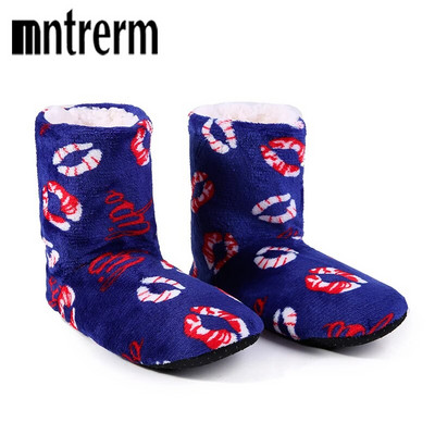 Mn Dropshipping Γυναικείες παντόφλες Χειμερινές βελούδινες χριστουγεννιάτικες παντόφλες Παπούτσια δαπέδου Γυναικεία παντόφλα σπιτιού Εσωτερικές κάλτσες Παπούτσια Γυναικεία γυναίκα