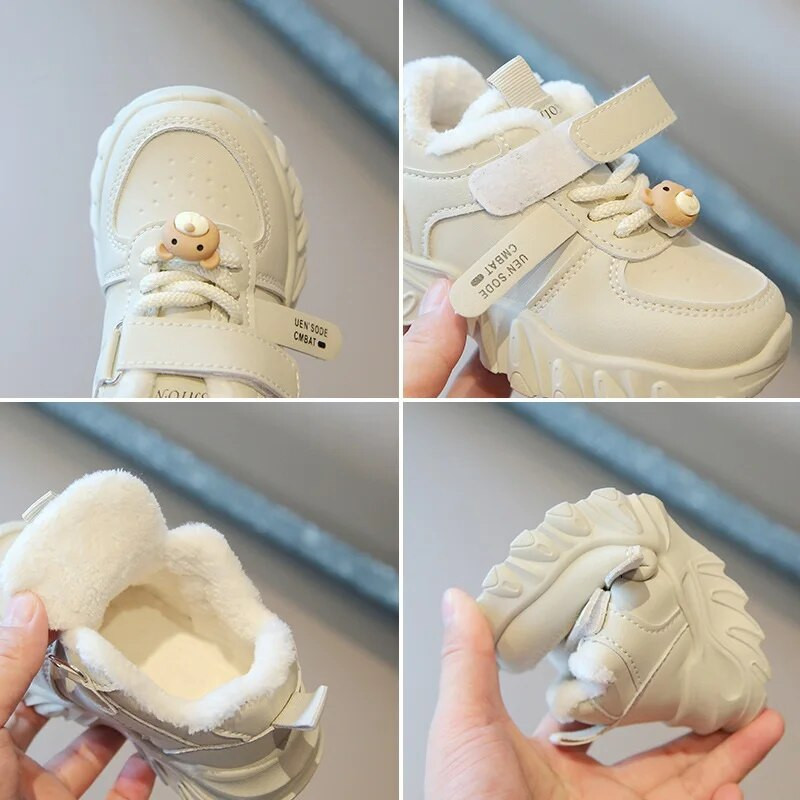 Kruleepo Bērni Meitenes Zēni Rudens Ziemas Plīša Silti Ikdienas Apavi Zīdaiņiem Bērniem Āra Sporta Kurpes Tenisa Skriešanas Apavi
