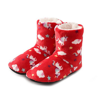 Mntrern 2022 Нови дамски зимни топли ботуши Вътрешни плюшени ботуши Уютни домашни обувки за сладко момиче Зимни чехли с животински щампи