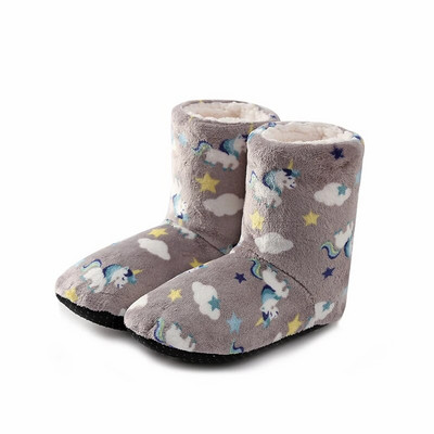 Mntrern 2022 Jaunas sieviešu ziemas siltas puszābaki iekštelpu plīša zābaki omulīgi jauki meitenes mājas apavi Ziemas čības ar dzīvnieku apdrukām