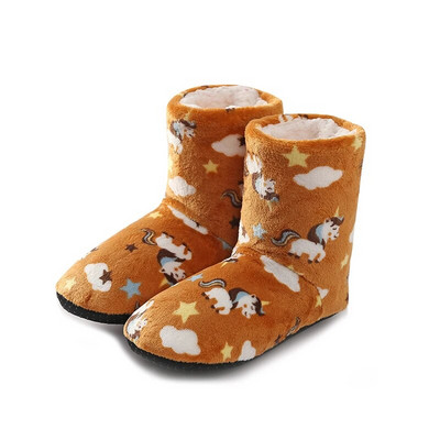 Mntrern 2022 Jaunas sieviešu ziemas siltas puszābaki iekštelpu plīša zābaki omulīgi jauki meitenes mājas apavi Ziemas čības ar dzīvnieku apdrukām