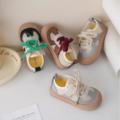 Pavasaris Vasara Jaunas zēnu zemās mežģīnes zēniem apavi ar biezu zoli, meiteņu zoli, ikdienas audekla apavi pelēkā haki krāsā