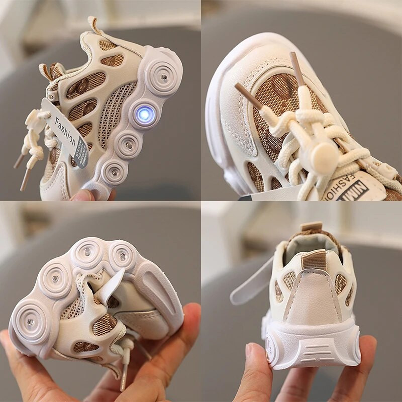 1-6 gadus veci bērni kedas Bērni mazuļi meitenes zēni LED luminiscences sporta skriešanas kedas Apavi Sapato Infantil Light Up apavi