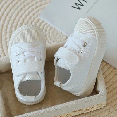 Új márka Gyerek vászon tornacipők kisgyermekeknek Sport alkalmi cipők divatos légáteresztő gyerekek lapos vászon cipők fiúk lányok naplopók