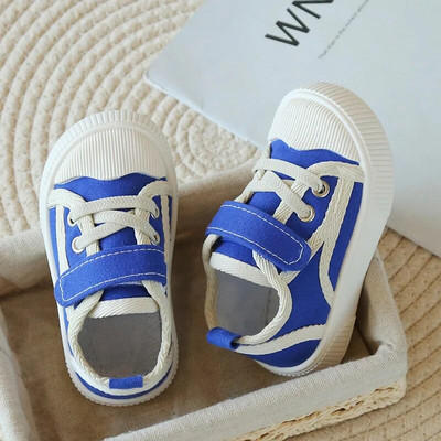 Új márka Gyerek vászon tornacipők kisgyermekeknek Sport alkalmi cipők divatos légáteresztő gyerekek lapos vászon cipők fiúk lányok naplopók