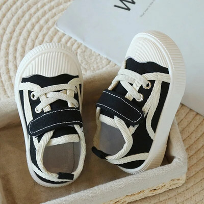 Új márka Gyerek vászon tornacipők kisgyermekeknek Sport alkalmi cipők divatos légáteresztő gyerekek lapos vászon cipők fiúk lányok naplopók