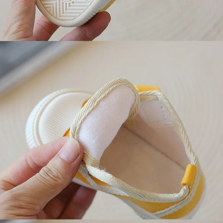 Új márka Gyerek vászon tornacipők kisgyermekeknek Sport alkalmi cipők divatos légáteresztő gyerekek lapos vászon cipők fiúk lányok naplopók