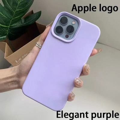 Oriģinālais oficiālā logotipa silikona korpuss iPhone 13 12 14 Pro Max korpusiem Apple iPhone 13 mini 12 11 14Pro korpusam pilns vāciņš