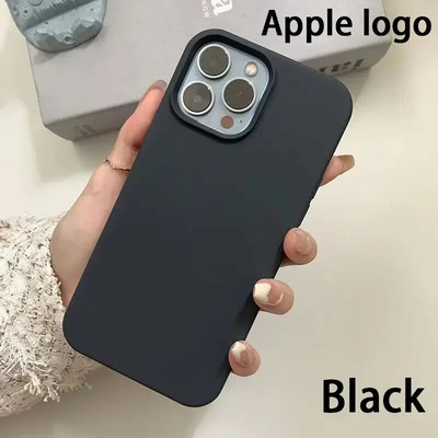Oriģinālais oficiālā logotipa silikona korpuss iPhone 13 12 14 Pro Max korpusiem Apple iPhone 13 mini 12 11 14Pro korpusam pilns vāciņš